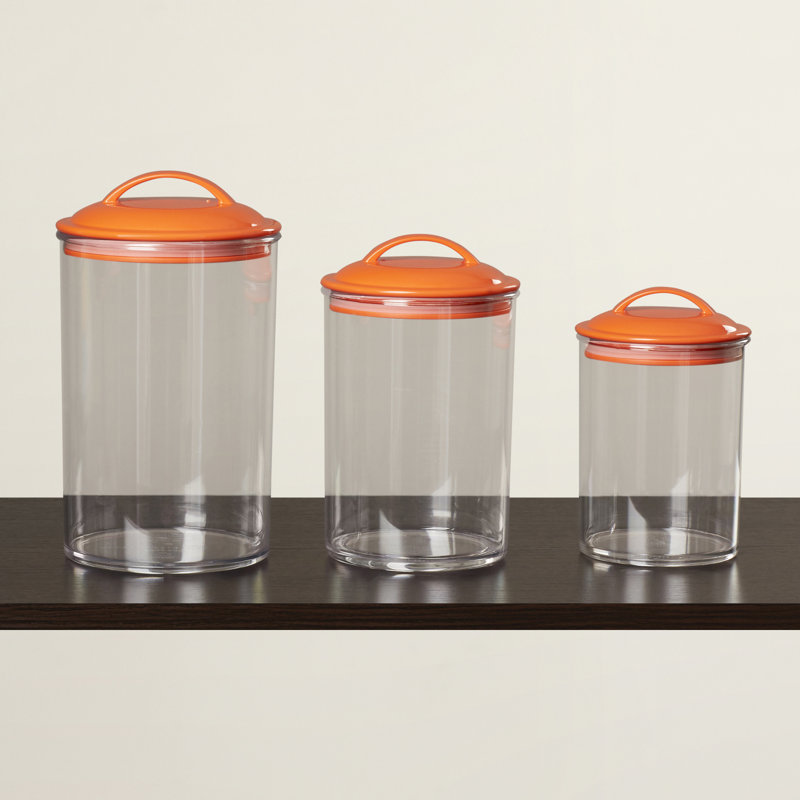 Rebrilliant Acrylic 3 Piece Kitchen Canister Set & Reviews Wayfair